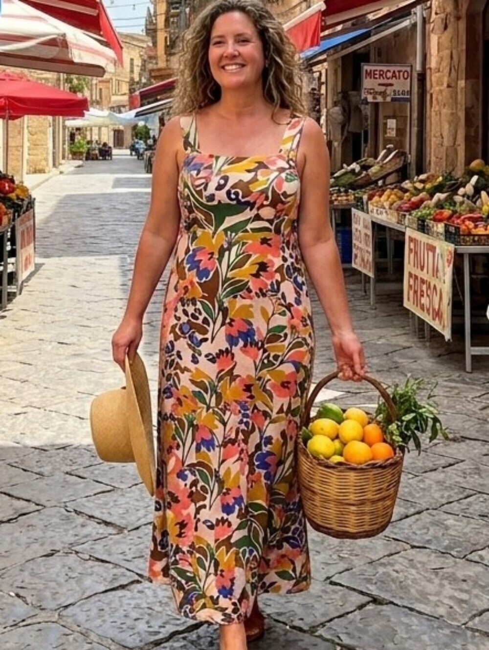 Sam & Jess Floral Maxidress Square Neck Size 1x